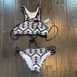 Black and white swim